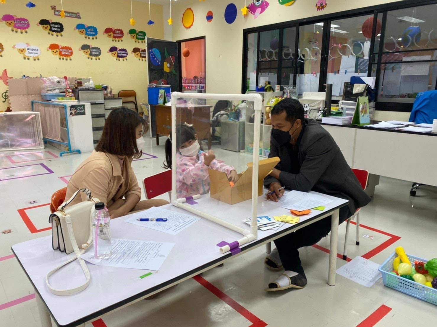 บรรยากาศการสอบประเมินพัฒนาการนักเรียน